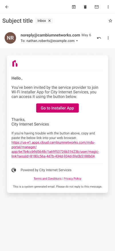 Mobile Job Schedule