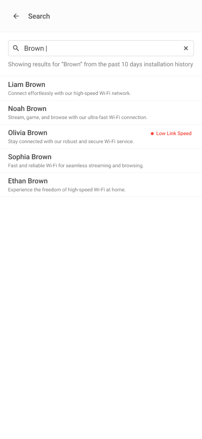 Real-Time Search Filtering