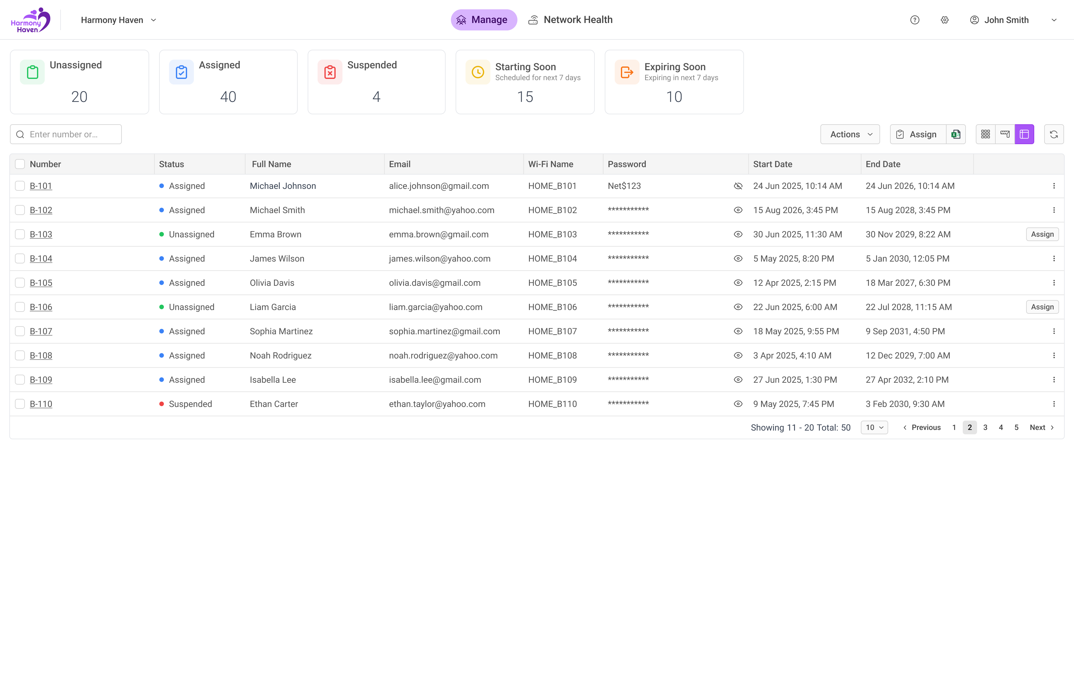 cnMaestro MDU Management Table